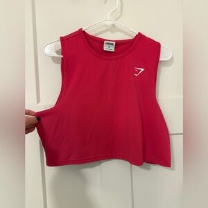 Gymshark Hot Pink Cropped Tank Top – Women’s Medium